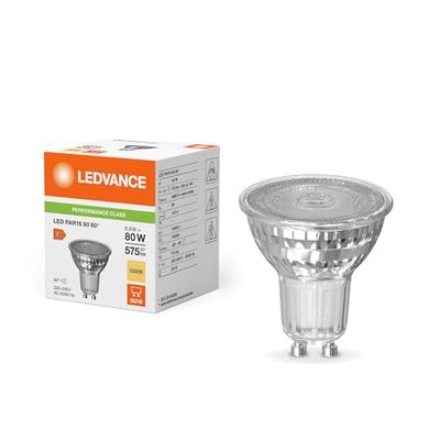 Ledvance Performance Spot LED Réflecteur GU10 PAR16 6.9W 575lm 60D - 830 Blanc Chaud | Équivalent 80W