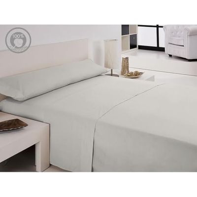 Hosteline Beddengoedset, Iris, wit, voor bedden van 80 cm breed
