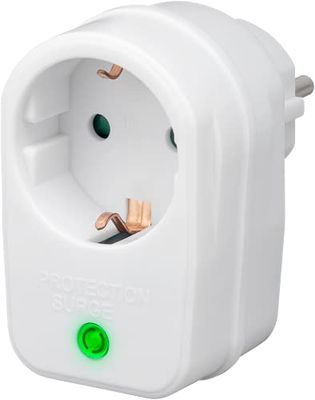 Goobay 3500W Surge Protetor interruptor de proteção de rede e sobretensão, cor branca