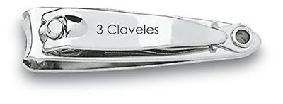 3 Claveles 12414 Nail Clippers with File, Chrome 2"