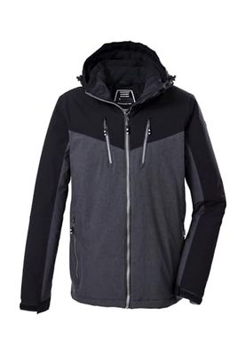 killtec Uomo Giacca da sci/giacca funzionale con cappuccio e paraneve KSW 441 MN SKI JCKT, anthrazit melange, L, 43159-000