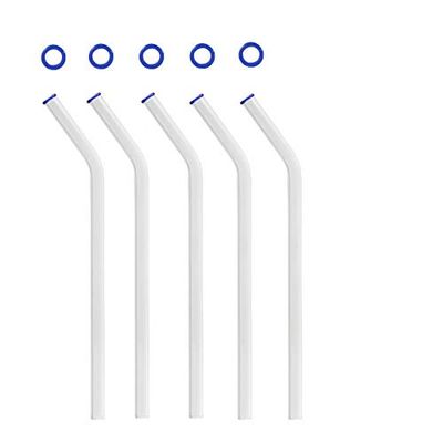 KOCH Paille en verre, incurvé, bleu, Lot de 5