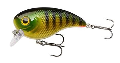 Berkley Pulse Biggie Crankbait Fishing Lure, esca rigida a bassa profondità per la pesca al luccio e ai predatori, lunga gittata, elevata capacità di spostamento in acqua dolce, 8 cm, testa rossa