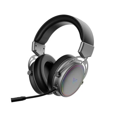 Rapoo Auriculares inalámbricos VH800 para Videojuegos, micrófono Flexible con Silencio, Almohadillas de Piel sintética, batería de 46 Horas, Auriculares Bluetooth y PC de 2,4 GHz, Mac, Xbox One, PS4,