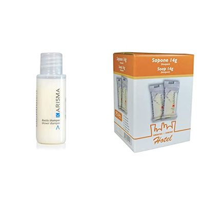 Karisma MTP140-KRDS30F Multipack Doccia/Shampoo Flacone da 30mL, Confezioni da 140 & MTP75-KRSR14FP Multipack Saponcino 14Gr Flow Pack, 75 Pezzi