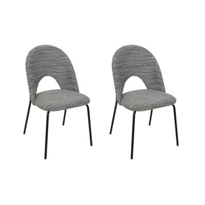 HOME DECO FACTORY - HD7271 - Lot de 2 Chaises London Assise Siege Salon Salle à Manger Pieds Contrastant