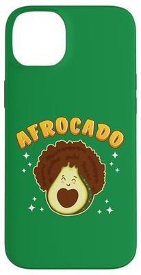 Afrocado Avocado Afro Kawaii Black Pride Carino Avocado Divertente Custodia per iPhone 14 Plus