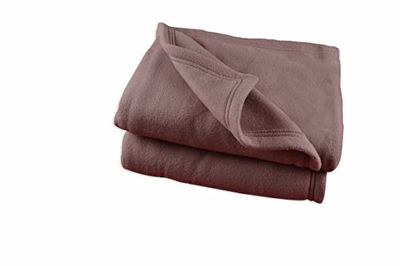 Poyet Motte polex fleece-filt polyester choklad, polyester, chokladbrun, 220 x 180 cm