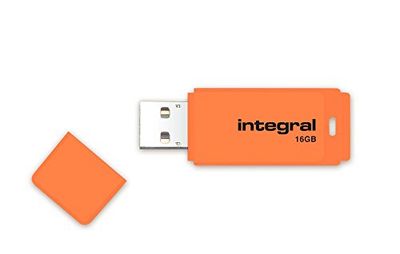 Integral TS-180562 Neon 2.0 USB Flash Drive, 16GB, Orange