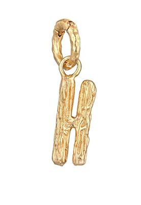 Elli Pendentif Femmes Lettre H Look Organique en argent sterling 925 plaqué or