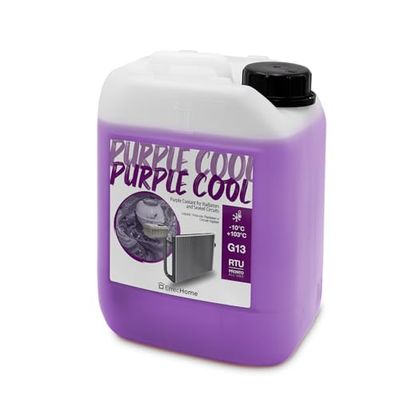 Errecom Purple Cool, Liquide de Radiateur violet -10°C/+103°C, antigel G13 avec paquet d'additifs Glycérine, Prêt à l'emploi, 5 Litres