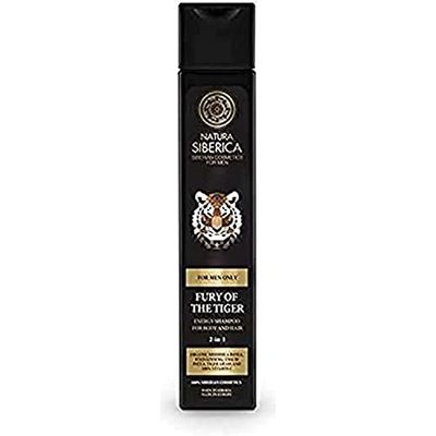 Natura Siberica Men's Fury Of The Tiger Energy Shampoo for Body and Hair, 250 ml