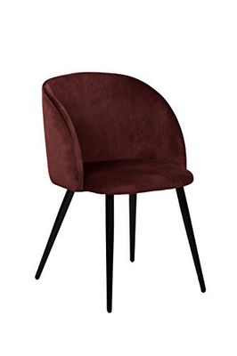 La Chaise espagnole Daroca Chaise, Tissus, Grenat, 51,5 cm (Largeur) x 56,5 cm (Profondeur) x 88,5 cm (Hauteur)