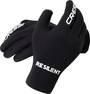Cressi Black Neoprene Gloves Resilient - 3 mm Neoprene Diving Gloves