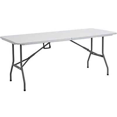 Casa de desconto® Mesa dobrável 6 Ft Heavy Duty extra força acampamento bufê casamento festa de jardim de mercado para mala de carro pequeno piquenique cavalete interior ao ar livre dobrável