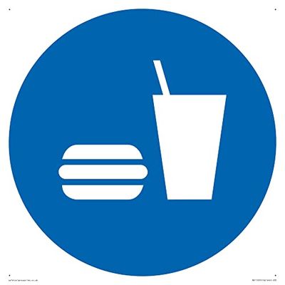 S30 S30 Panneau avec inscription « Eat and Drink » 300 x 300 mm