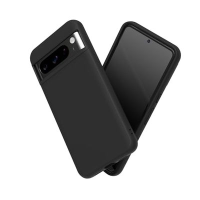 RhinoShield Case Compatible with [Pixel 8 Pro] | SolidSuit - Shock Absorbent Slim Design Protective Cover with Premium Matte Finish 3.5M / 11ft Drop Protection - Classic Black