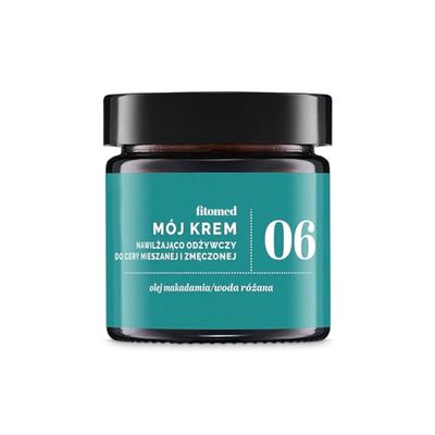 Fitomed Cosmetici naturali crema viso per pelli miste stanche, 55 g, crema idratante vegana viso con acido ialuronico ed estratti - ringiovanimento e nutriente