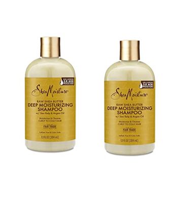 Shea Moisture Lot de deux shampoings hydratants au beurre de karité Raw - 13 onces Shea Moisture