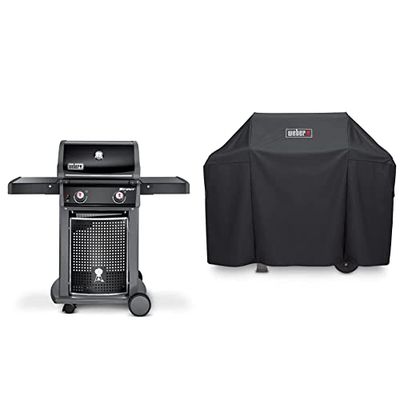 Weber Spirit E-210 Classic Barbecue Gaz, 2 Brûleurs, Noir (46010053) & Housse 7183 Premium pour Spirit/Spirit II série 300 et série Spirit 200, Noir