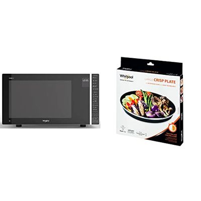Whirlpool MWP 303 SB - Dimensioni 53,9cm x 39,8cm x 30,0cm Forno Microonde 30 Litri & AVM305 Piatto Crisp grande per forno a microonde