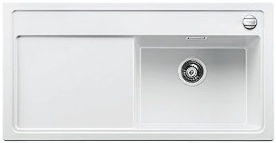 Blanco Zenar XL 6 S, Lavello da cucina, Silgranit PuraDur, incluso tagliere di vetro, bacino a destra, Bianco, 519275