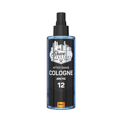 The Shave Factory Aftershave Cologne for Men – Arctic 250ml – Fresh, Invigorating, and Cool Scent – Long-Lasting Citrus and Woody Fragrance – Soothes Irritation, Refreshes the Skin