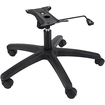 Mophorn Draaistoel Base 28 Inch, Bureaustoel Vervanging Basis 145,1 kg, Bureaustoel Base 5 Inch Stroke Lengte, Vervangende Stoel Basis met Onderplaat Basis Cilinder en 5 Wielen