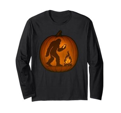 Bigfoot Smartphone Calabaza de Halloween Teléfono celular Manga Larga