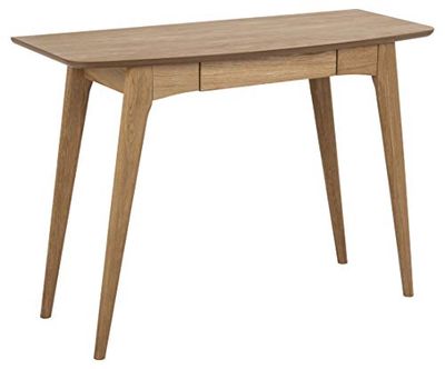 AC Design Furniture Conrad bureau, B: 105 x H: 74 x D: 45 cm, geoliede eikenlook, eiken fineer/hout, 1 stuks