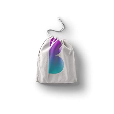Bonamaison Impreso Algodón Bolsas con Cordón, Bolsa con Cordel para el Hogar y el Almacenamiento de Verduras, Bolso de Compras, Plegable, Ecologica, Reutilizables, Tamaño: 40x50 Cm