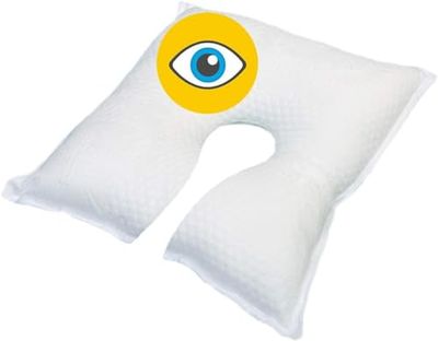 OrtoPrime Cuscino Occhi - Cuscino Ortopedico - Cuscino a U - Cuscino Post-Operazione Occhi - Cuscino Dolore Occhi - Cuscino Cervicale - Cuscino da Lettura - Cuscino Ergonomico Letto