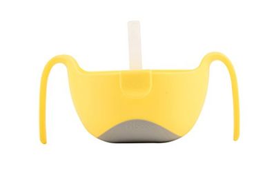 b.box XL kom met deksel en rietje | 12 maanden + | Kleur: Lemon Sherbet | 17 oz. | BPA-vrij | ftalaten & PVC-vrij | Vaatwasmachine- en magnetronbestendig