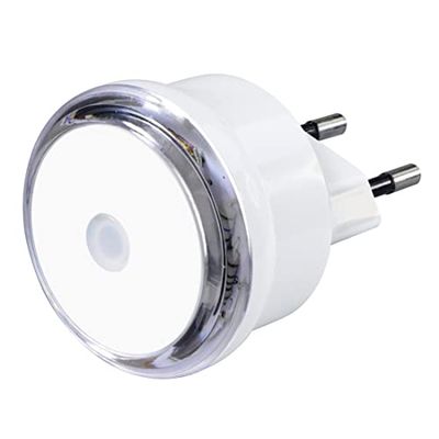 Hama Veilleuse LED Basic (Lampe de nuit LED pour prise de courant, Veilleuse Enfant Prise Electrique, Capteur Crépusculaire, Idéal Chambre Bébé Cuisine Couloir Escalier Salon) Blanc