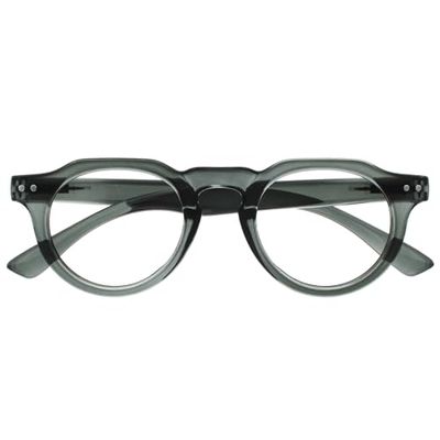 OPULIZE RIO Occhiali Anti Luce Blu - Montatura con Bordo Superiore Piatto - Verde - Uomo e Donna - Cerniere a Molla - B53-6