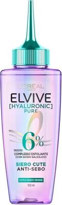 L'Oréal Paris Elvital Hydra Hyaluronic Pure Sérum hydratant pour des cheveux brillants et vivants, avec de l'acide salicylique et hyaluronique pour une hydratation et un soin hydratants 102 ml