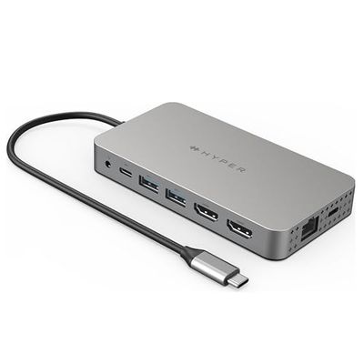 Hyper Station d'accueil de voyage Drive Dual HDMI 10 en 1 pour MacBook