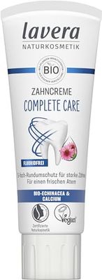 lavera Pasta do zębów Complete Care bez fluorków – 5-krotna ochrona – biosubstancje czynne – Echinacea i wapń – wegańska – naturalny kosmetyk – 75 ml