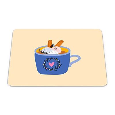 Bonamaison, Tapis de Souris Rectangle Imprimé Numériquement, Fond Antidérapant, pour Bureau et Maison, Taille: 22x18cm