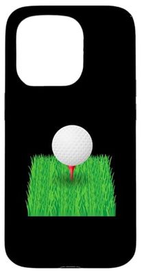 Golf Ball on Tee in Grass - Golfing Time Case for iPhone 15 Pro