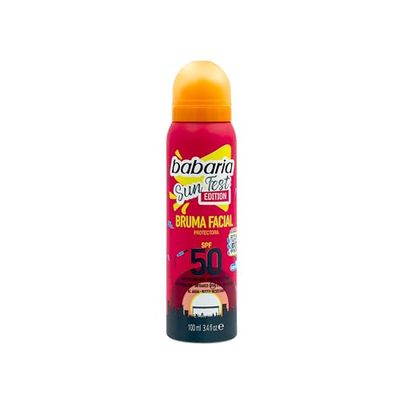 Babaria - Bruma Facial SPF 50 Edición Limitada SunFest - 100ml | Protección solar Facial Avanzada | Hidratación y Frescura Instantánea para Todo Tipo de Piel | Resistente al Agua