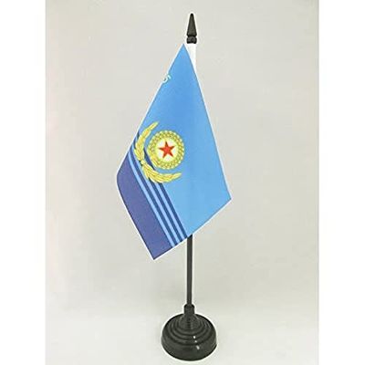 AZ FLAG Bandera de Mesa de la Fuerza AÉREA DE Corea del Norte 15x10cm - BANDERINA de DESPACHO EJÉRCITO Popular Coreano 10 x 15 cm