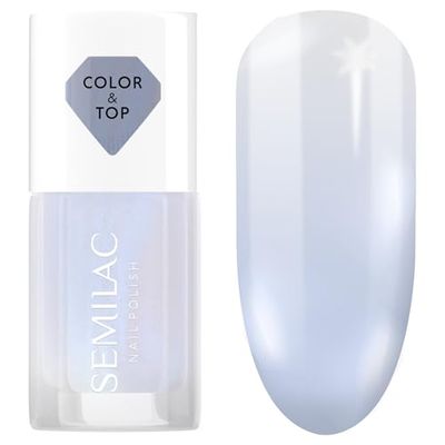 Semilac Top classico smalto blu holo glassed 7 ml