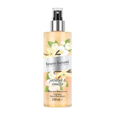 bruno banani Sunset Blossom Body Splash, żywy, letni spray do ciała dla kobiet, 250 ml