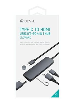 4 i 1 typ-C till Usb 3 HDMI PD-laddning HUB