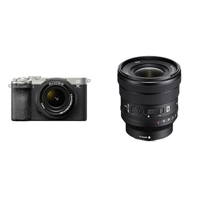 Sony Alpha 7CII di Sony | Fotocamera mirrorless full-frame (compatta, 33 MP, autofocus in tempo reale, 10 fps, video in 4K, display touch orientabile) + Lente SEL2860 + Lente SELP1635G (Argento)