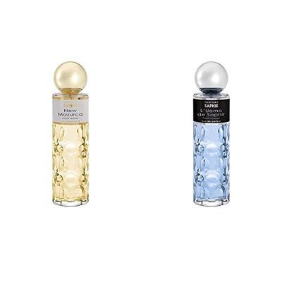 PARFUMS SAPHIR Mazurca - Eau De Parfum Con Vaporizador Para Mujer, One size, 200 ml & L´uomo - Eau de Parfum con vaporizador para Hombre - 200 ml