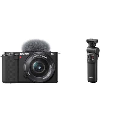 Sony Alpha ZV-E10 - Kit Vlog Camera ad Ottiche Intercambiabili + Obiettivo 16-50mm, APS-C + Grip GP-VPT2BT