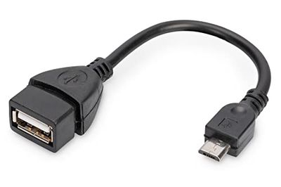 DIGITUS Assmann OTG Cable USB Micro-B Male to USB-A Female 20 cm