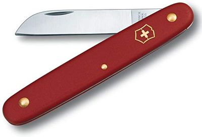 Victorinox Blumenmesser für Gartenarbeiten, Rostfreie Gerade Klinge, Universalmesser, Profi, Nylon Griff, Swiss made